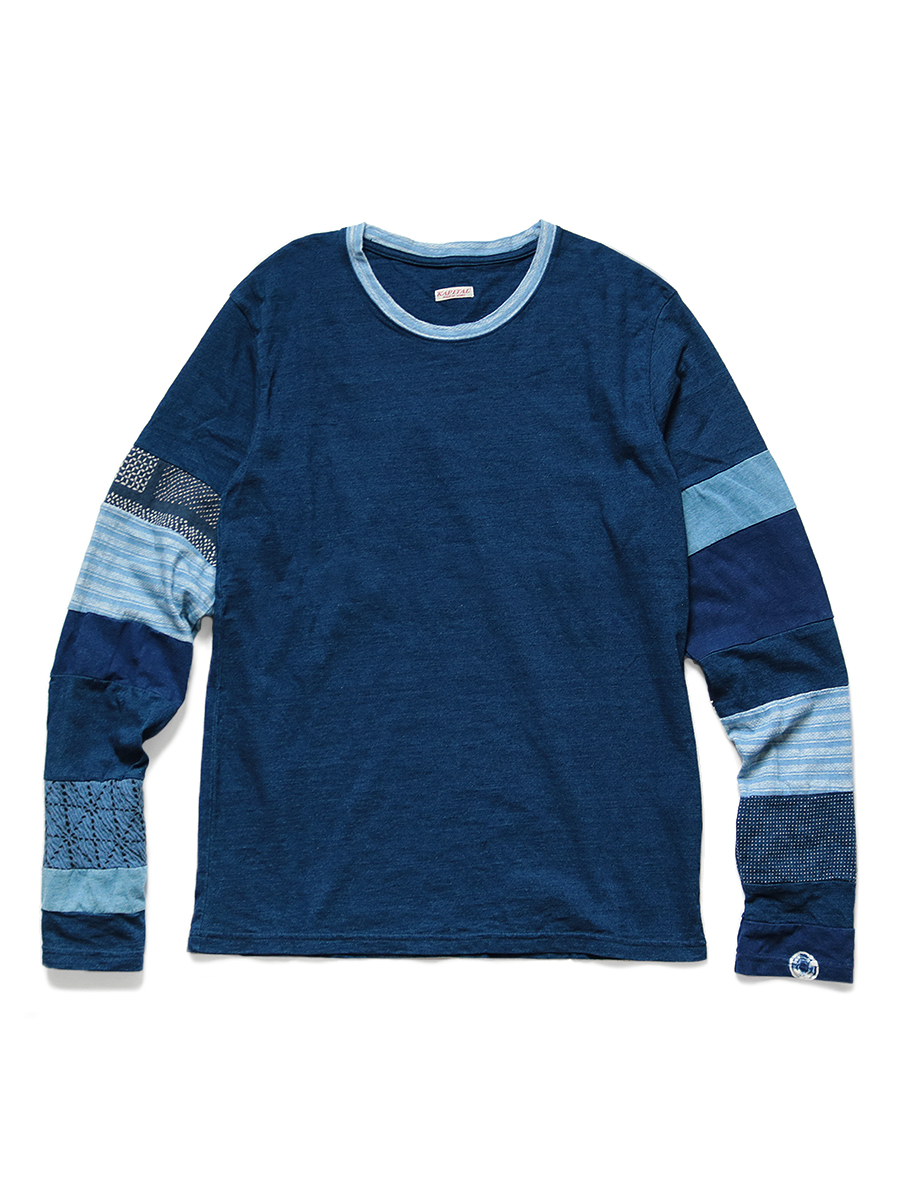 KAPITAL パッチワークTシャツ長袖 KAPITAL(キャピタル) / 杢シャンブレー 2TONE BONE パッチ