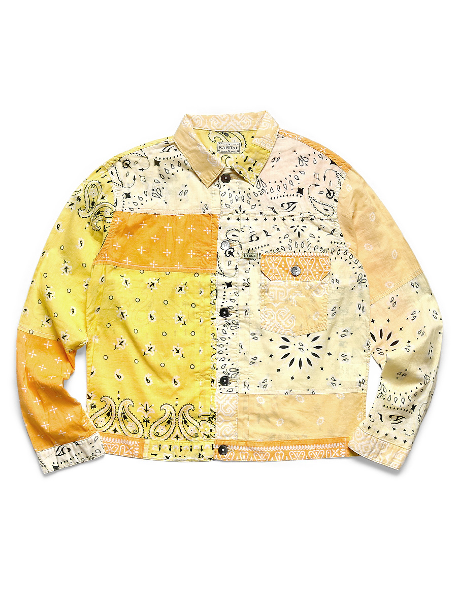 KAPITAL 2019SS Bandana Paisley Patchwork 1st Jacket K1904LJ077 キャピタル バンダナペイズリーパッチワークファーストジャケット シャツ ペイズリー パープル サイズ5 【211228】【新古品】【me04】