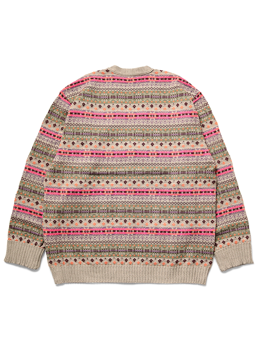 7gウール フェアアイル レタードカーディガン Kapital