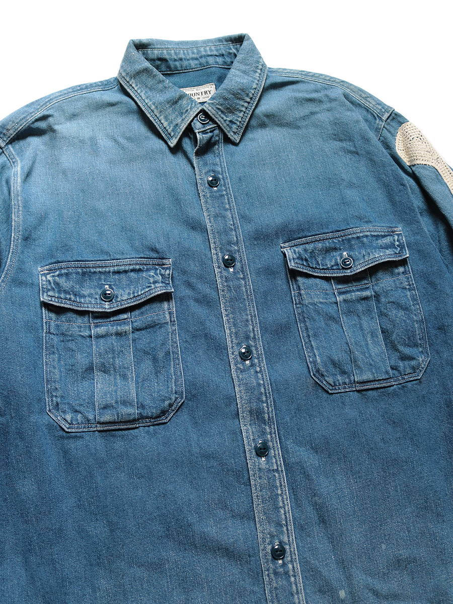 KAPITAL KOUNTRY 8ozデニム ワークシャツ ボーン