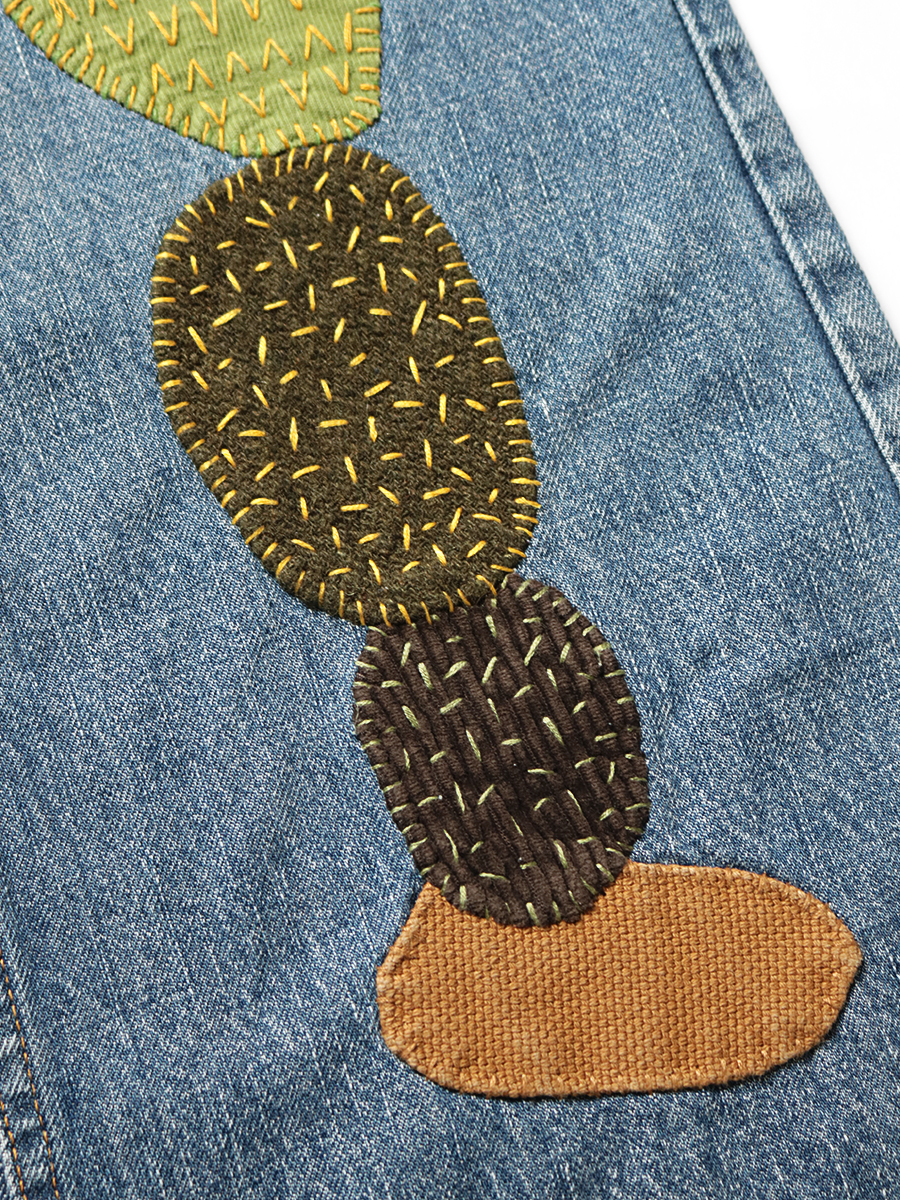 14ozデニム 5P ラットフレアパンツ L's（サボテン刺繍） | KAPITAL