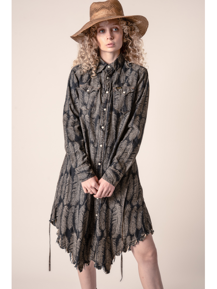 5ozフェザーデニム ウエスタンワンピース Kapital