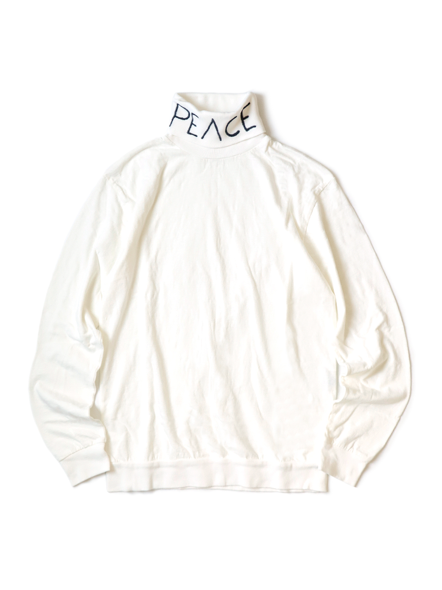 18 5 天竺 ハイネックロンt Peace刺繍 Kapital