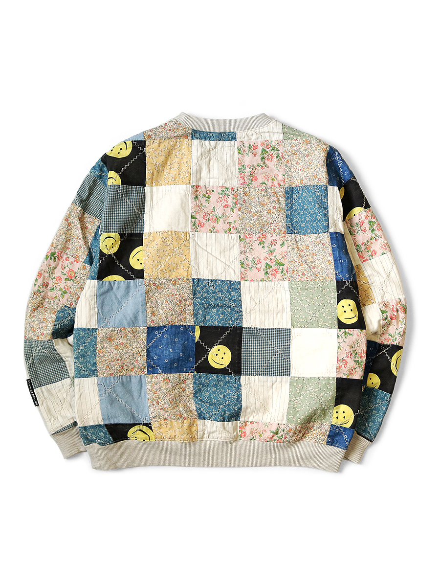 KAPITAL TOP裏毛×RAINBOWYキルト 2TONE BIGスウェット www