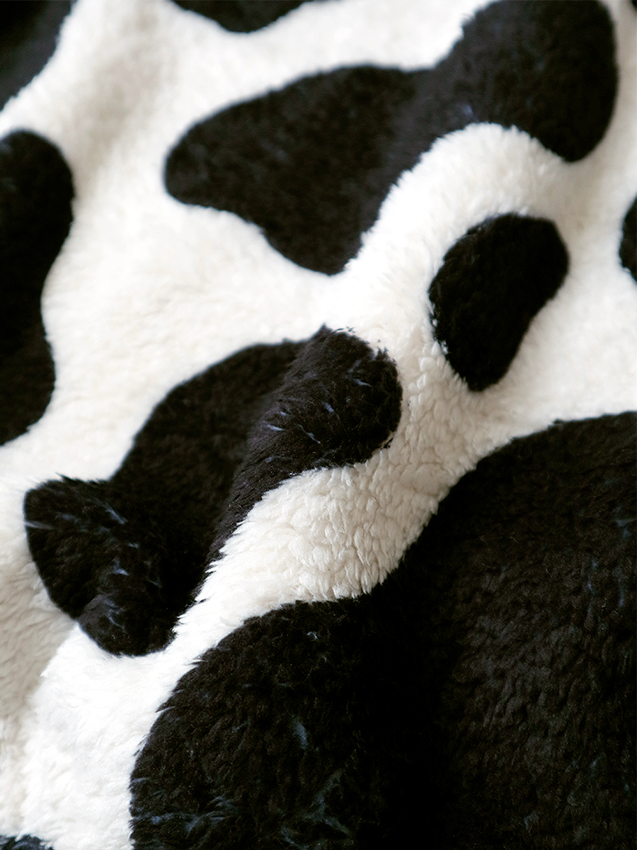 牛柄フリース スナップt Kapital