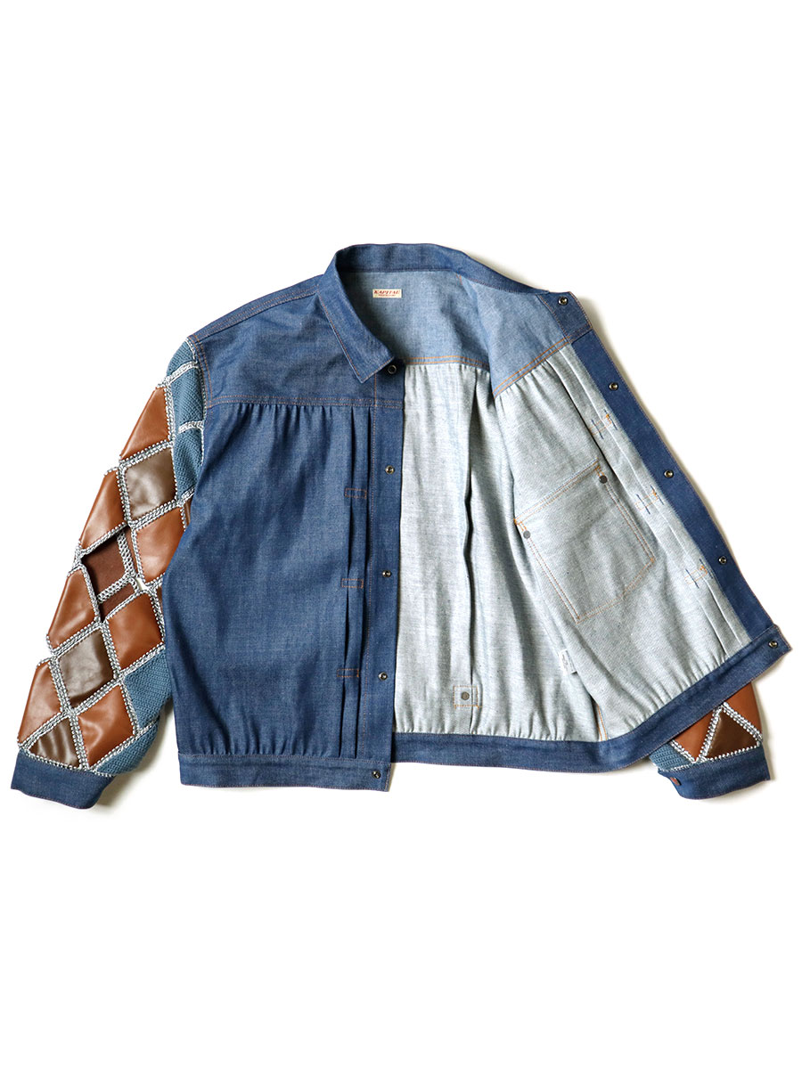 11.5ozデニム ヒッピークロッシェスリーブ 1ST JKT KAPITAL
