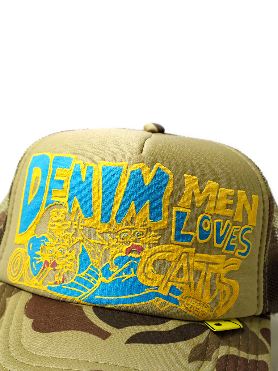 DENIM MEN LOVES CATS　迷彩トラックCAP