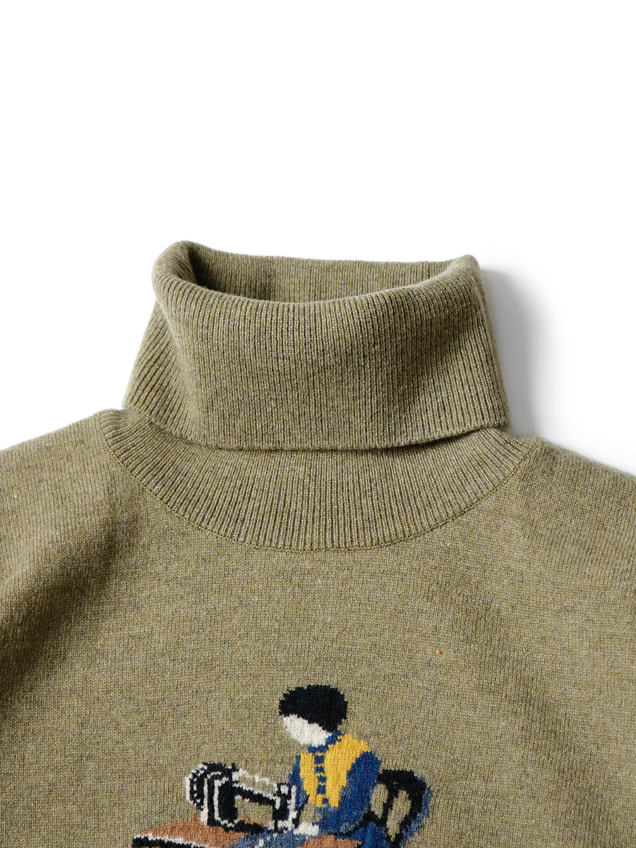 12G ウール ハイネックセーター（レディーブルーキルティング） | KAPITAL