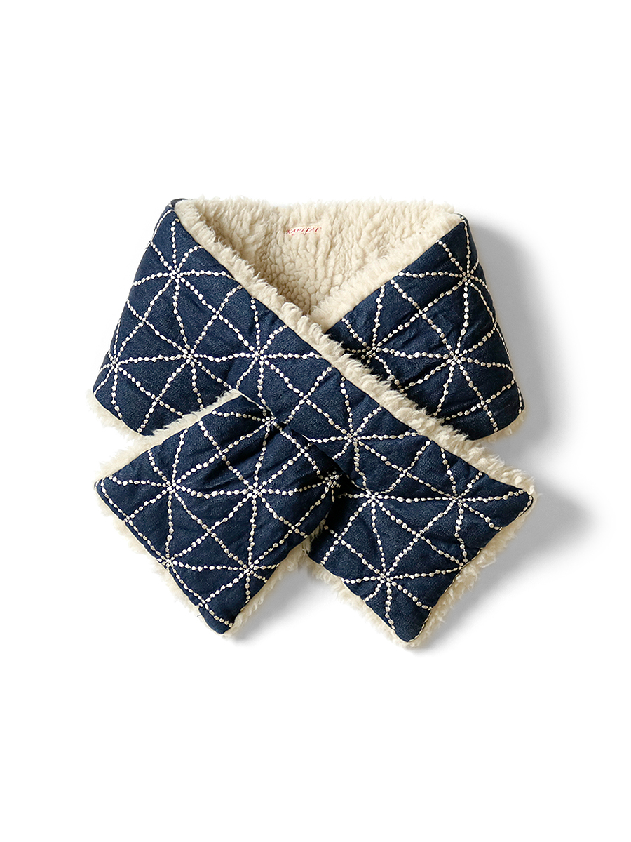 8ozデニム FOLK-DOJO刺繍 KESAマフラー | KAPITAL
