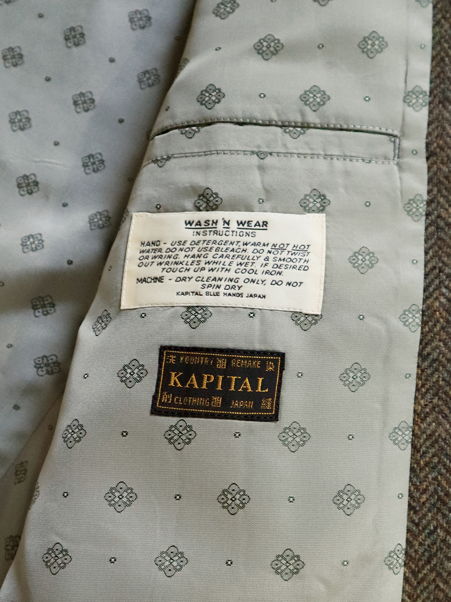 ヘリンボンツィード カットアウトエルボーJKT | KAPITAL