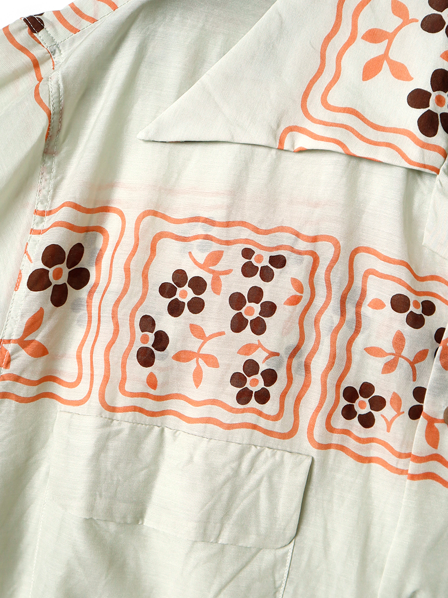 シルクレーヨン COOKIE柄 ラングルカラーアロハシャツ | KAPITAL