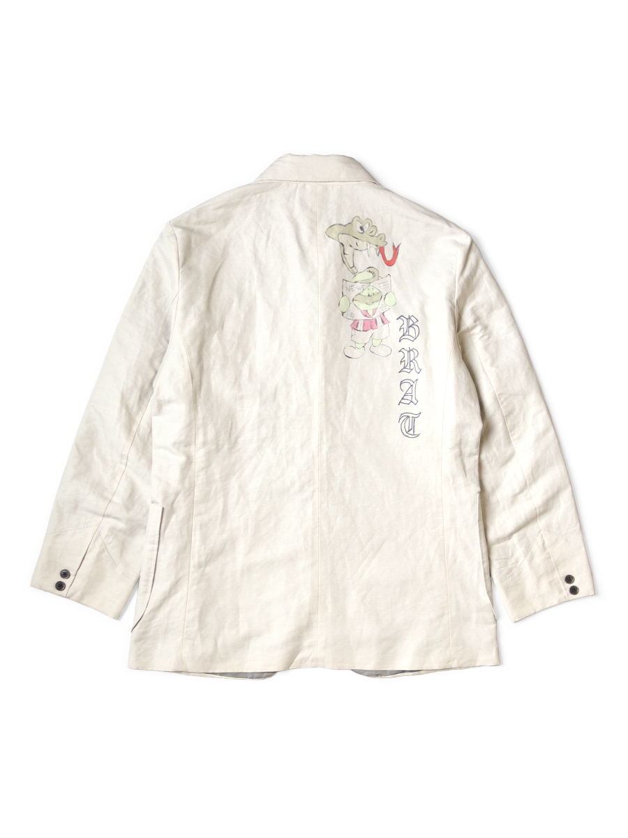 綿麻杢ヘリンボン ランバースーツJKT(BEERpt) | KAPITAL