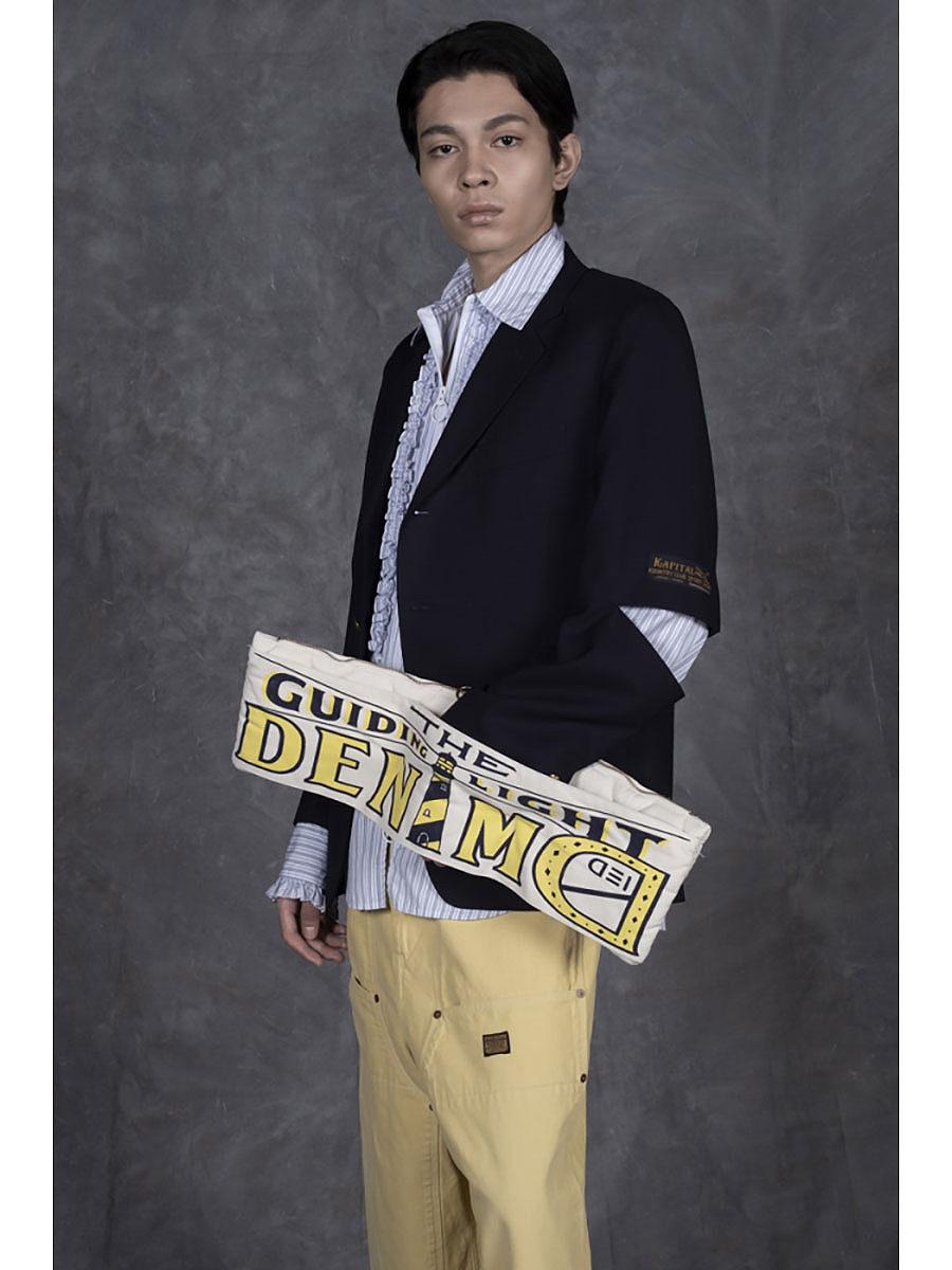 美品　KAPITAL　2way　テーラードジャケット　エルボーパッチ セール】 ウール2WAYストレッチ ダブルブレストジャケット