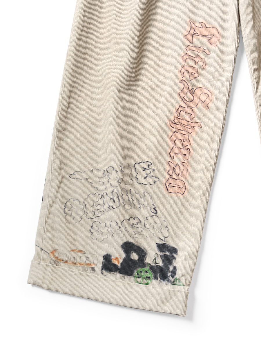 14Wコーデュロイ IVYパンツ(メモリアルペイントモデル) | KAPITAL