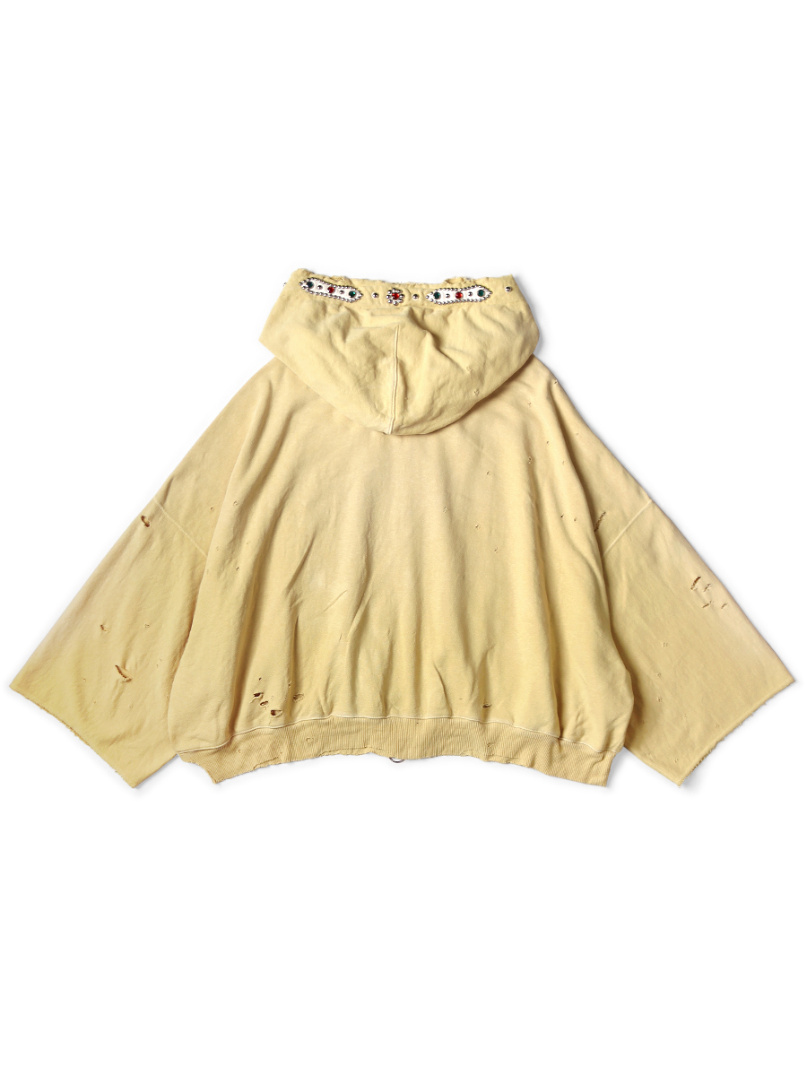 ラグスタイル LUXSTYLE インディゴ裏毛ラインフルZIPパーカー