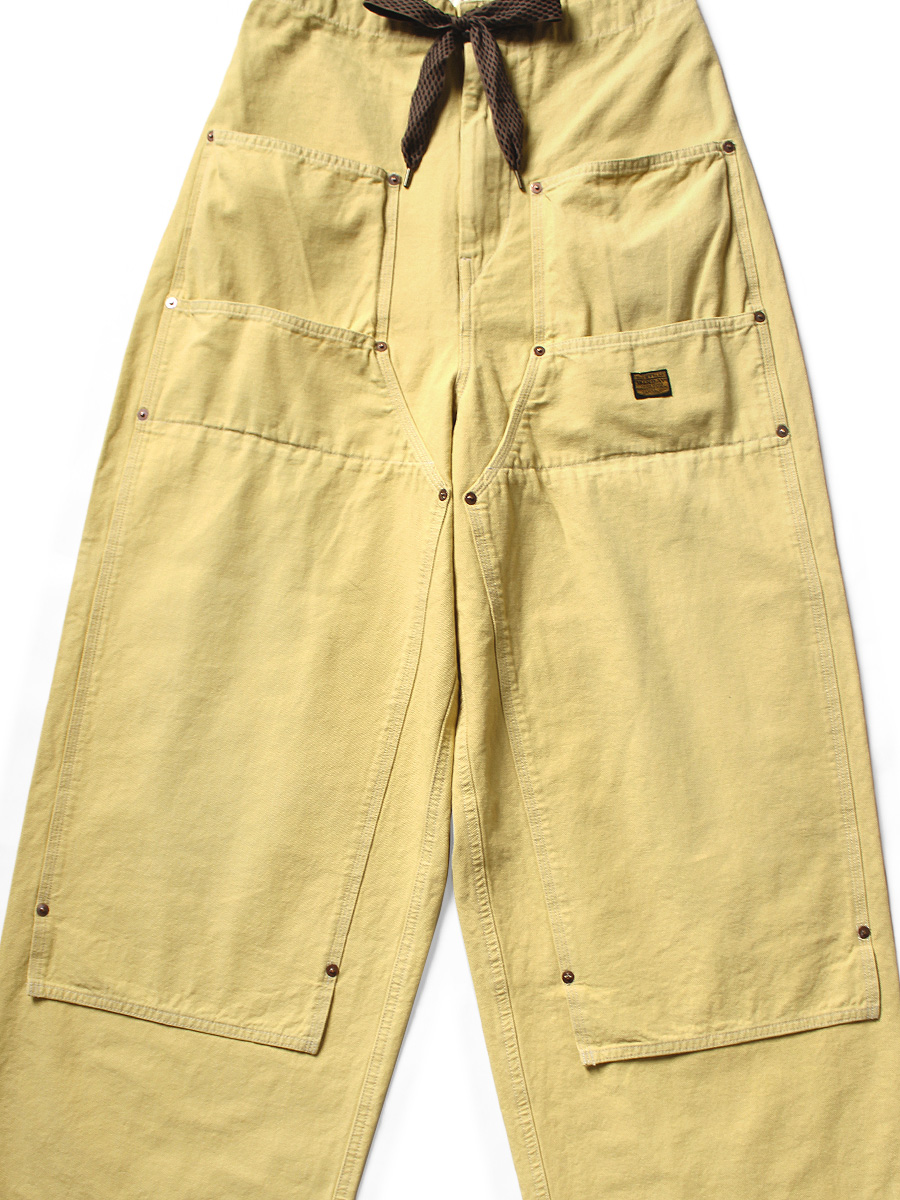 KAPITALキャンバス Wニーイージーバギーパンツ(バナナパッチリメイク) Kapital Canvas W-Knee EASY Baggy Pants (BANANA Patch Remake