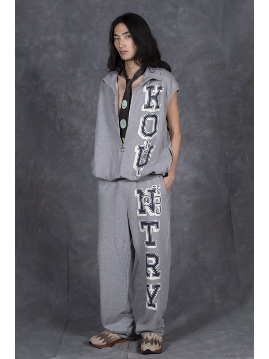 kapital TOP裏毛 wニー スウェットパンツ KAPITAL - TOP裏毛 ZIPPER Wニースウェットパンツ - BLUE NEON