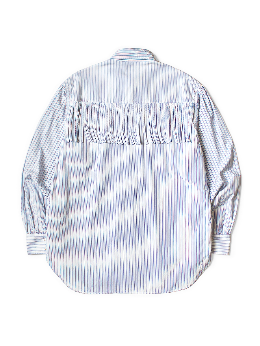 綿ストライプ フリンジハスキーウエスタンシャツ | KAPITAL