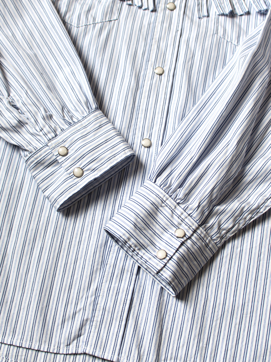 綿ストライプ フリンジハスキーウエスタンシャツ | KAPITAL