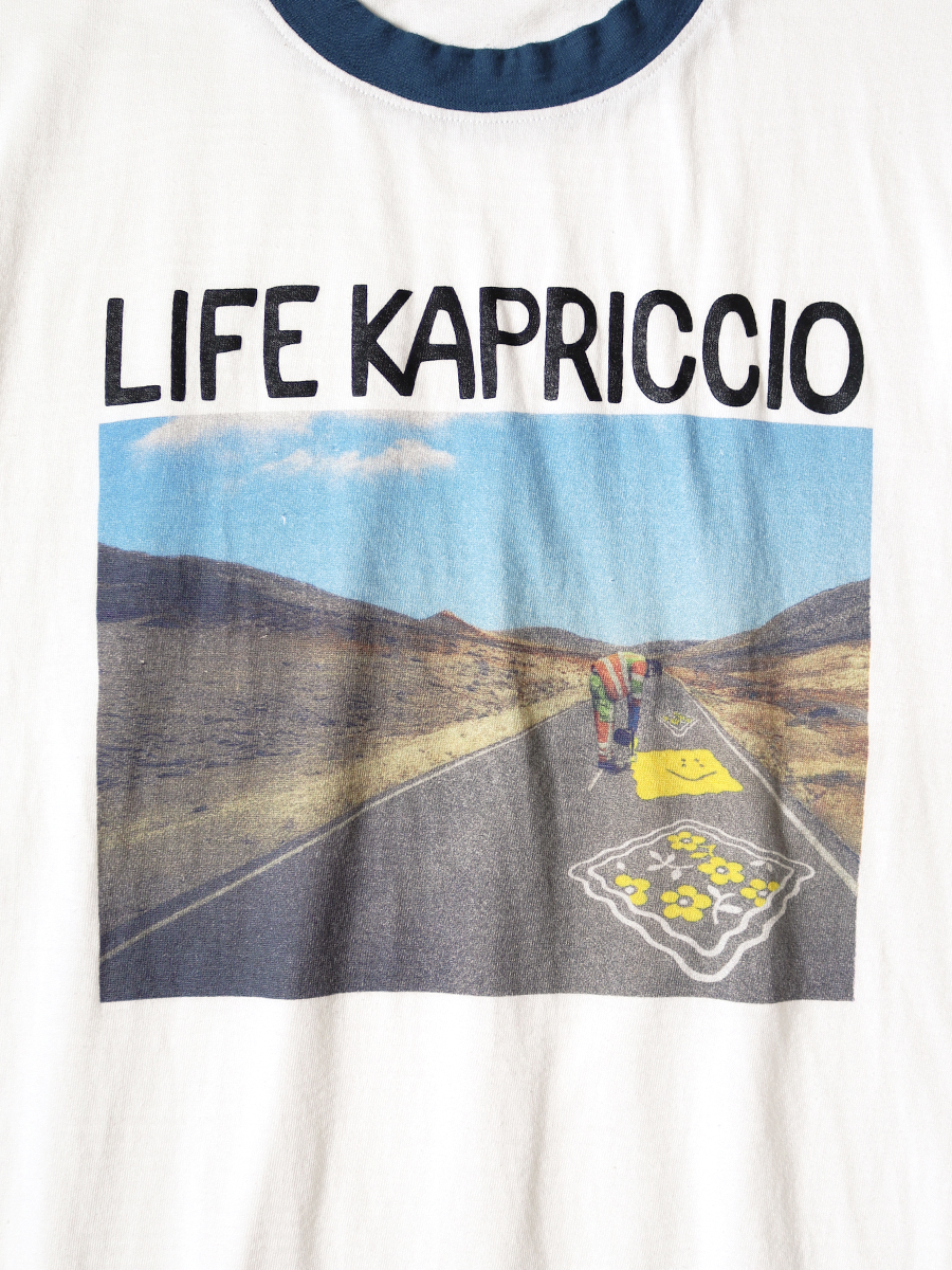 KAPITAL シアー天竺×20/-天竺 リンガーT スマイルT