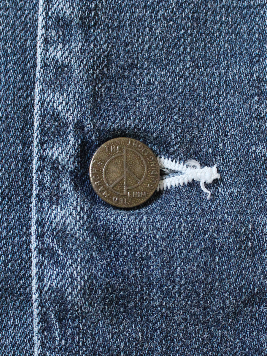 KAPITAL デニム ノースリーブ刺繍　デニム 12ozデニム ノースリーブジレカバーオール(メモリアル刺繍モデル