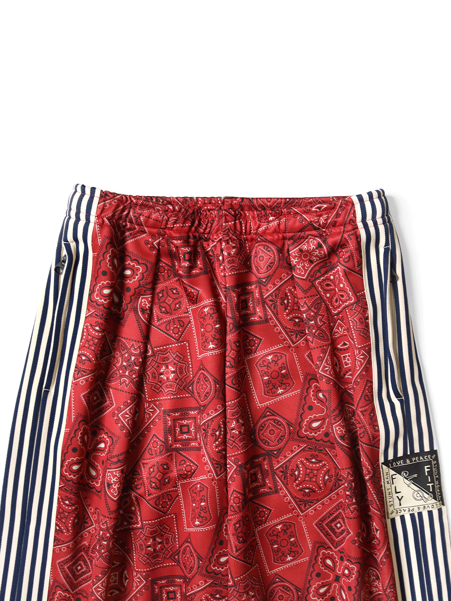 スムースジャージー COOKIEバンダナ柄 バギートラックパンツ | KAPITAL 