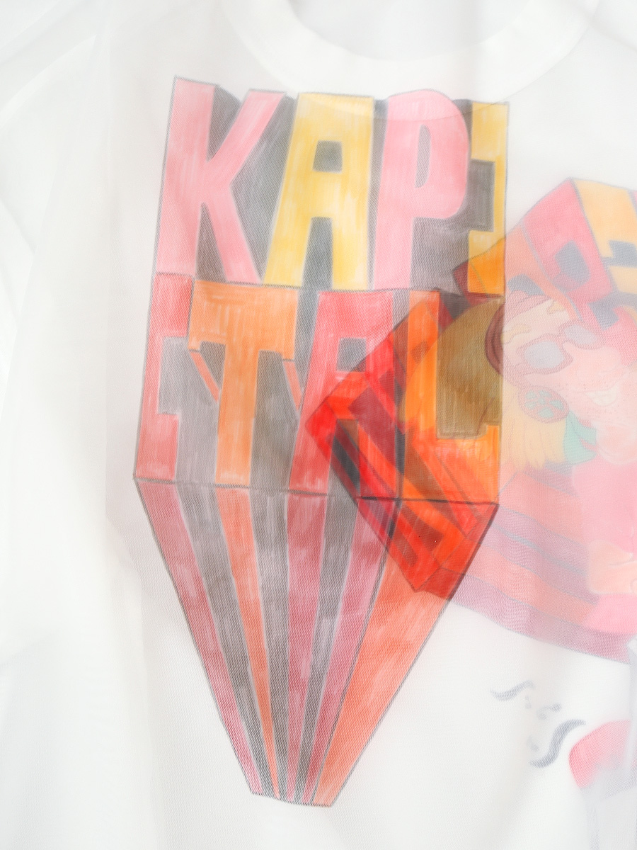 シアー天竺×20/-天竺 クルーT(アナログピアノマンpt) | KAPITAL
