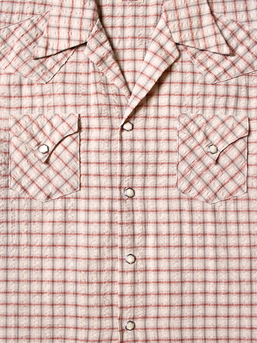 綿麻サッカーチェック Love-ly ウエスタンシャツ | KAPITAL