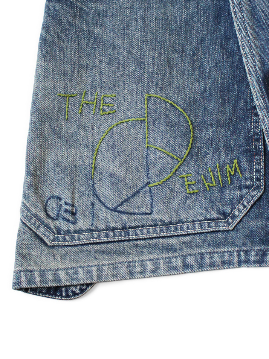 KAPITAL デニムエプロン アンカー刺繍 12ozデニム カバーオールエプロン(メモリアル刺繍モデル) | KAPITAL
