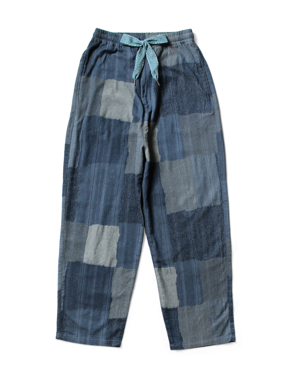 KAPITAL ダークブルー サルエルパンツ M KAPITAL サルエルデニムパンツ 麻バックシンチ Size M