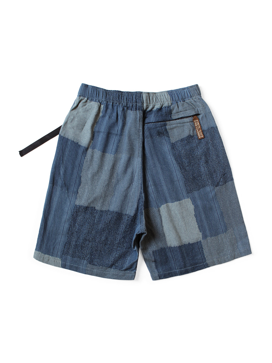 ADBT 青黒文字パターン ショートパンツ On オン on ショートパンツ メンズ Hybrid Shorts インナー