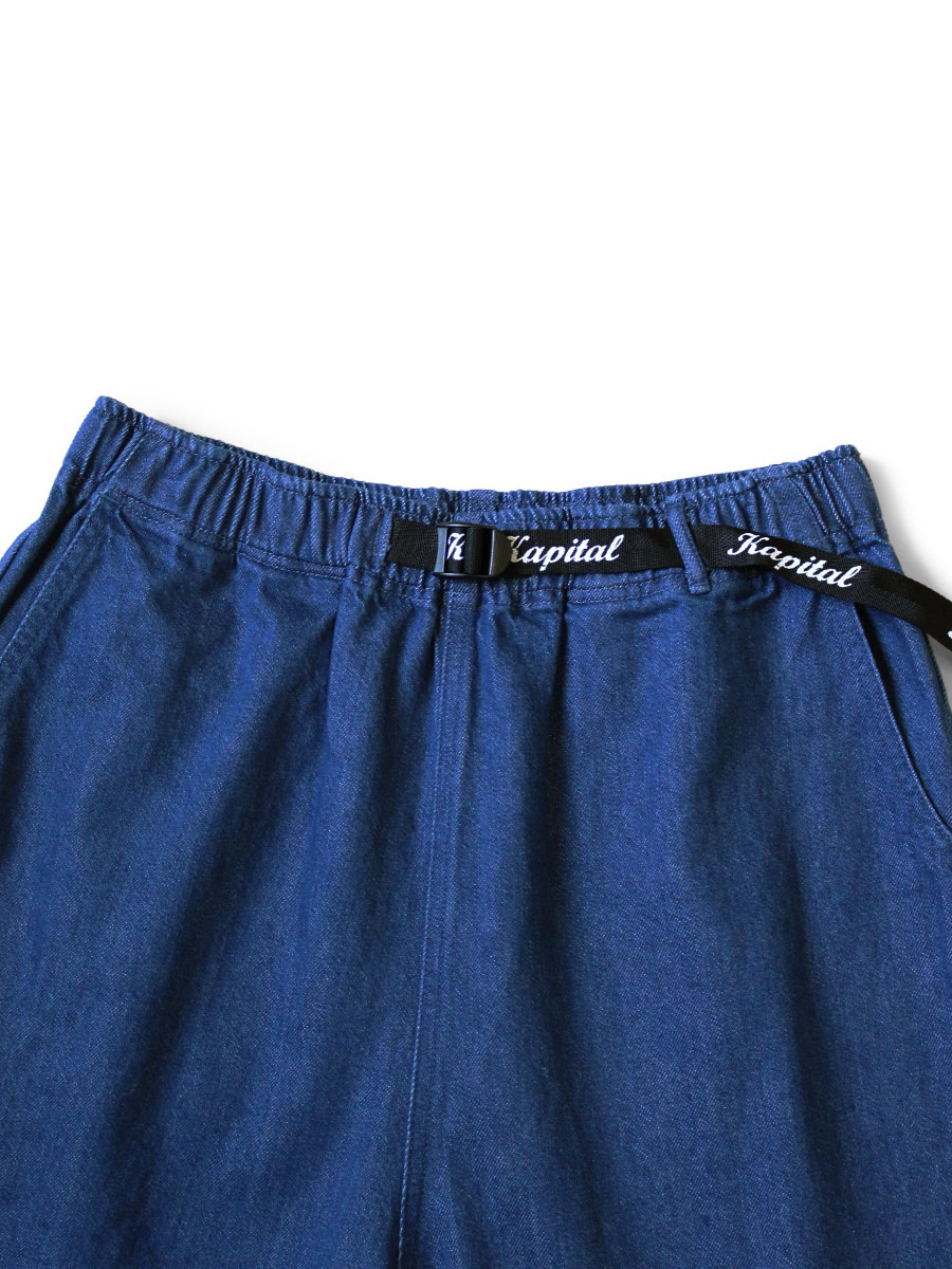 KAPITAL ダメージ加工デニムショートパンツ サイズ2 KAPITAL(キャピタル) / 14ozデニム 5Pショートパンツ(BONE刺繍
