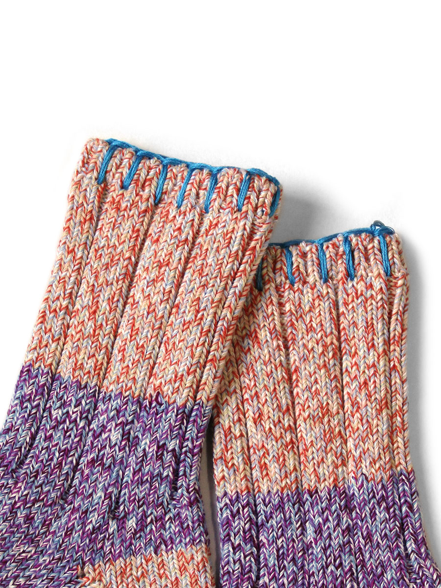 56本 ゴッホ杢 HOBOステッチソックス | KAPITAL