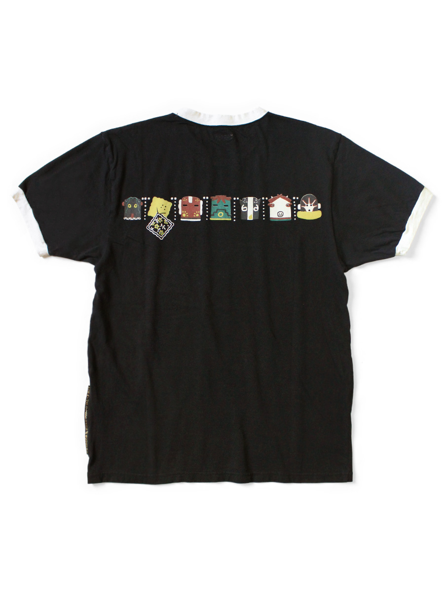WBCQ　2　嘎琳　ガーリン　応援　Tシャツ　（ブラック） 20/-天竺 リンガーT(PECKISH & カチーナpt) | KAPITAL