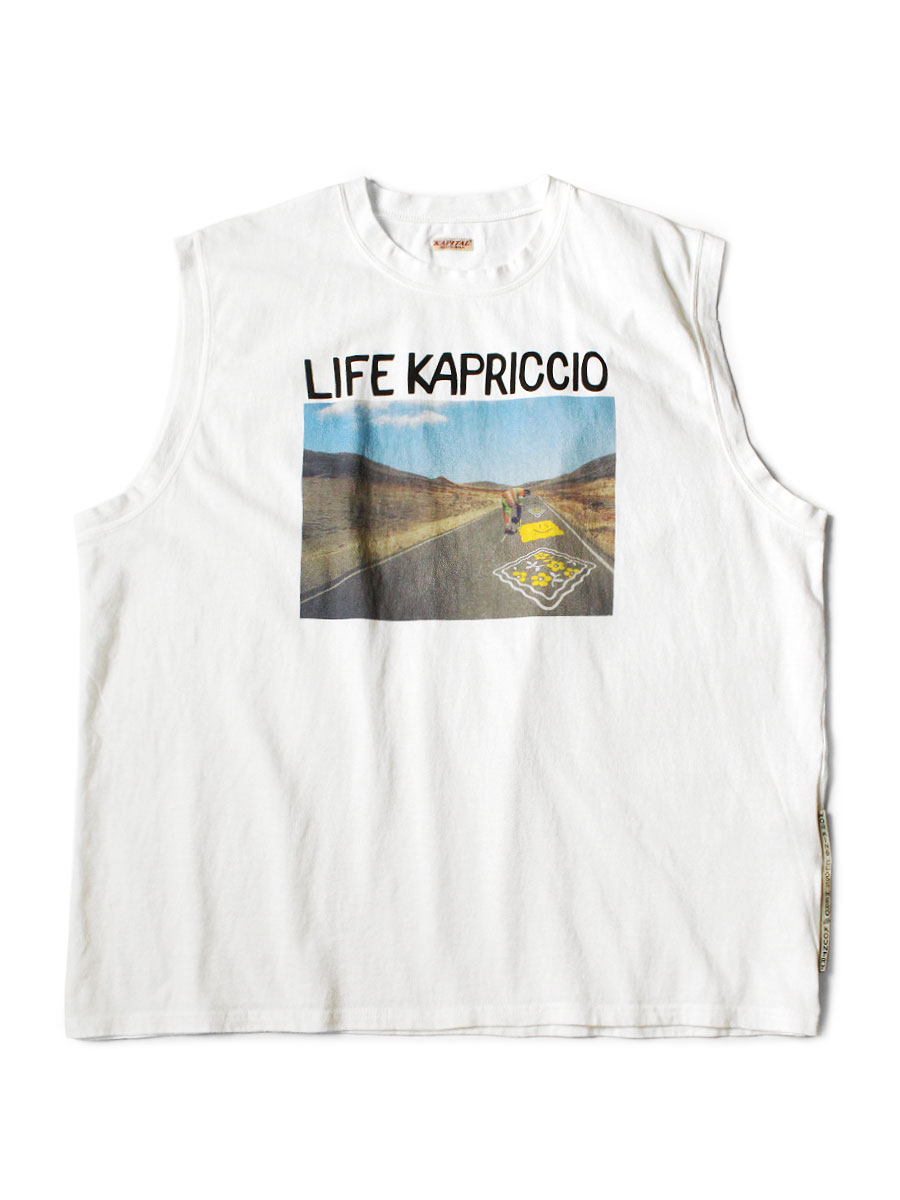 20/-天竺 ノースリーブBIG-T（LIFE KAPRICCIO ROAD SIGN