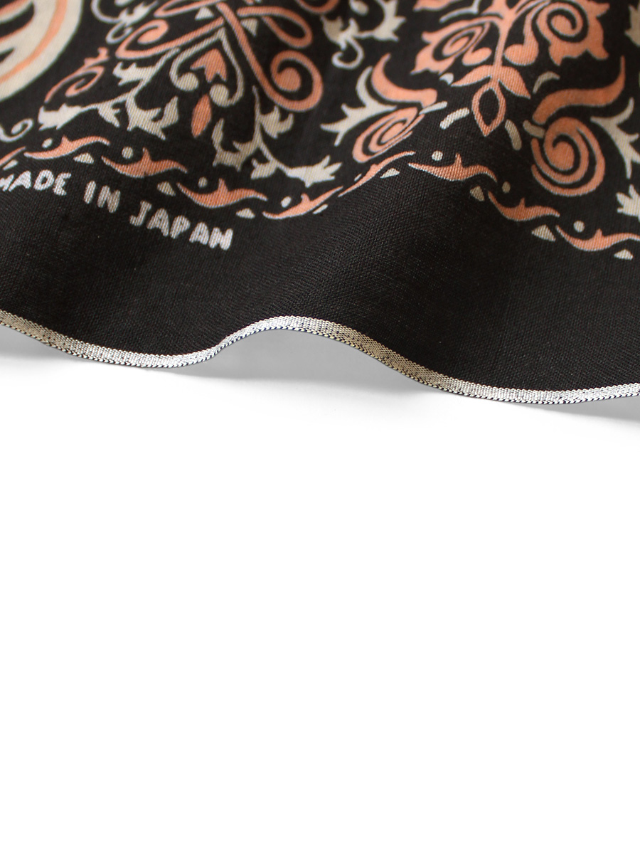 FABRIC BRAND CO.ヴィンテージ加工セルビッチ FB02-SUNNY fastcolor セルビッチバンダナ(ANTLER NAJA)15×15 | KAPITAL
