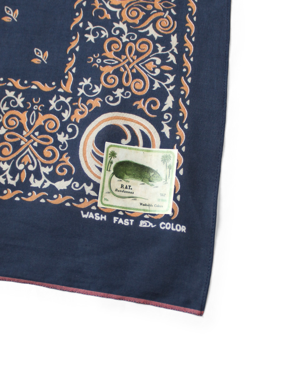 新品未使用◎kapital セルビッチバンダナ BORO NAVY 01 fastcolor セルビッチバンダナ（HORSE SHOE） | KAPITAL