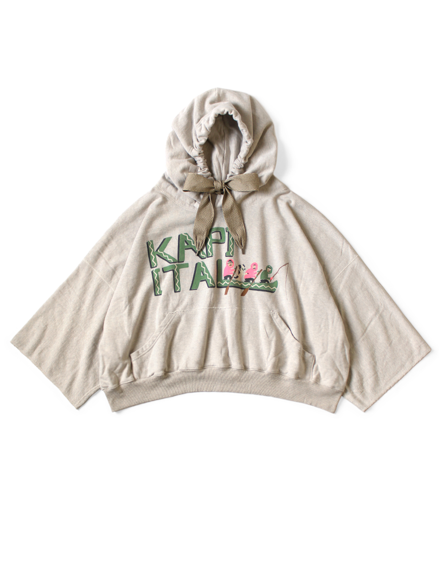 キャピタル　フリース×ワッフルキルティング　クルー　スウェットカーキ,size4 キャピタル フリース×ワッフルキルティング クルー スウェット