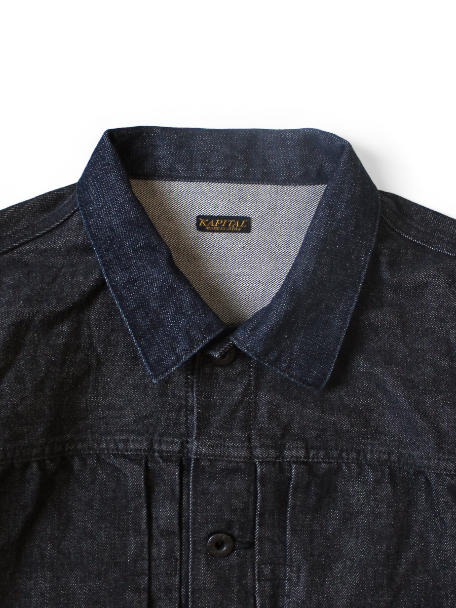[希少]KAPITAL ブラックジャケット 14ozブラックデニム 1ST JKT | KAPITAL