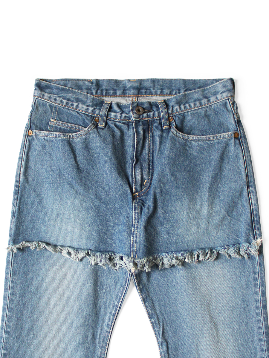 14ozデニム 5P APRON-SKOUSER フレア(加工) | KAPITAL