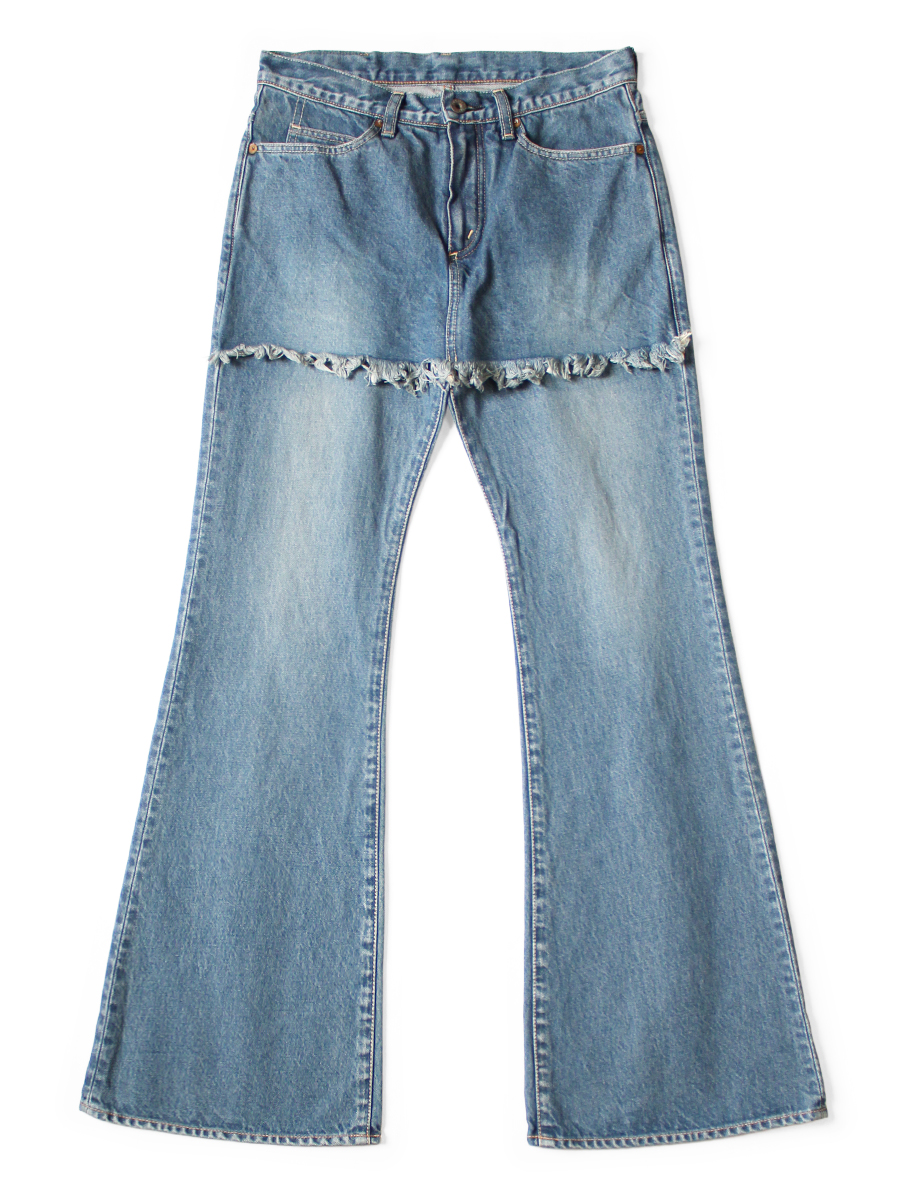 14ozデニム 5P APRON-SKOUSER フレア(加工) | KAPITAL