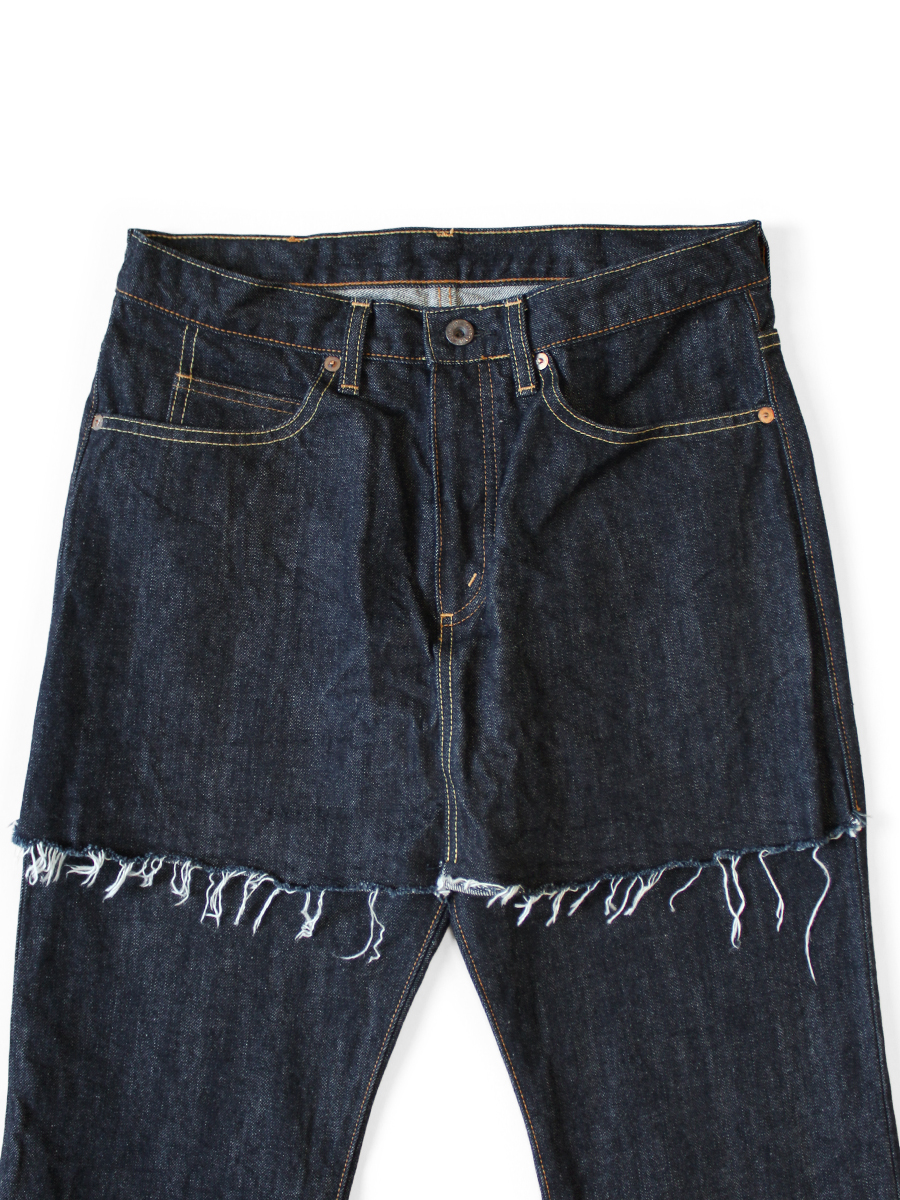 凍りのK 美品 PPFM 入手困難 スカル 刺繍 デニム つなぎ しめ縄柄総刺繍デニムスカート 今昔 レディース KJ-29228 和柄