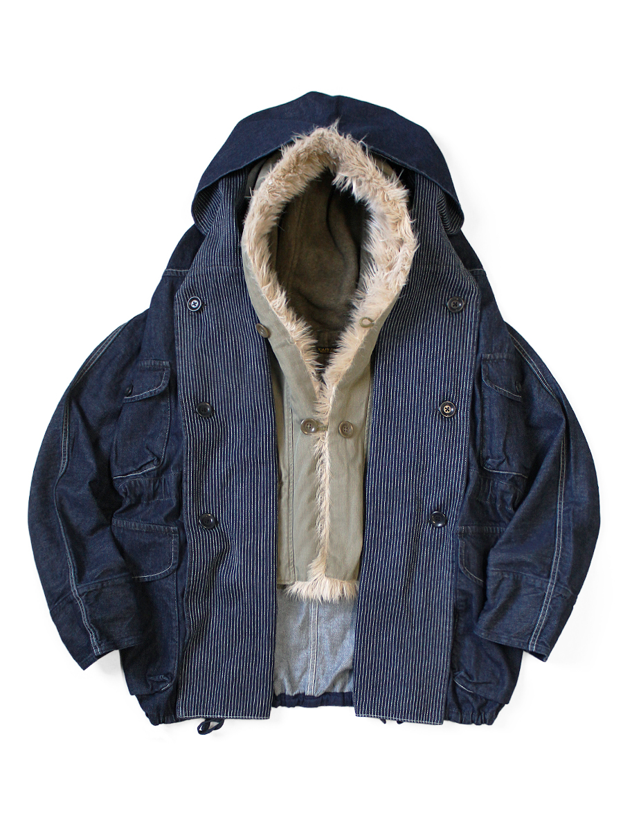 ヘリンボン リングコートライニングフーディー | KAPITAL