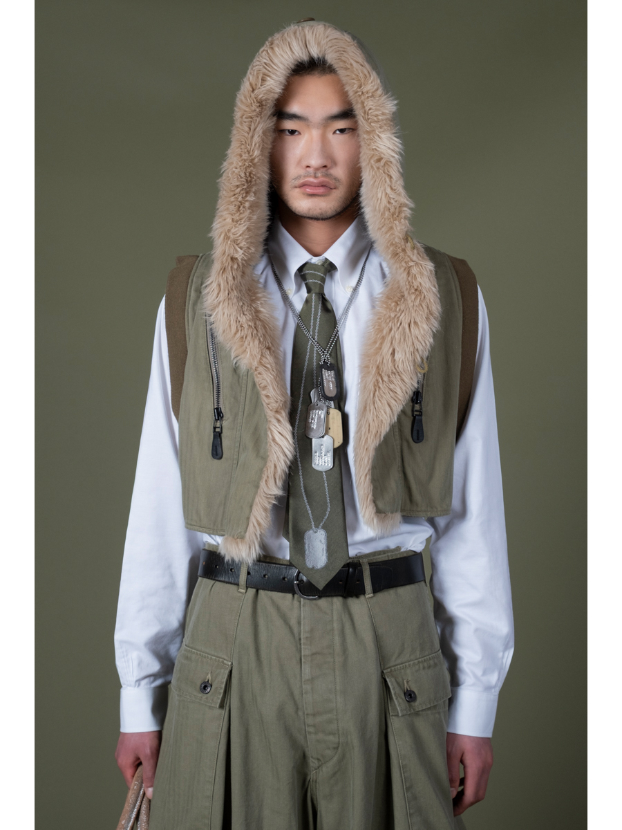 ヘリンボン リングコートライニングフーディー | KAPITAL