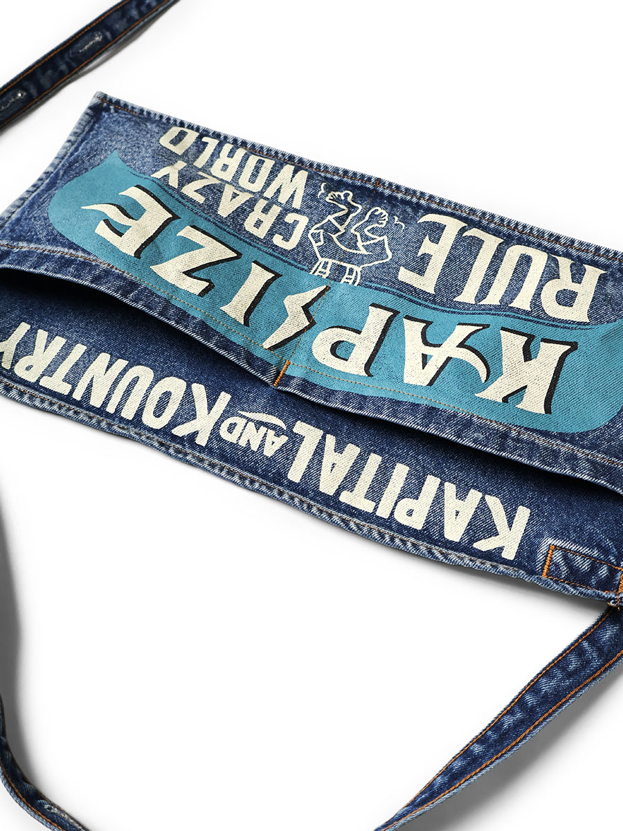 13ozデニム ダメージドショートアドエプロン(KAPSIZE RULEpt