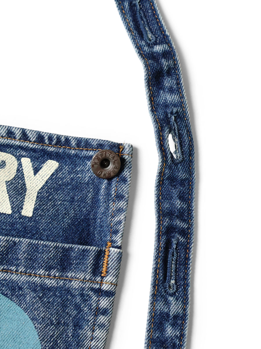 KAPITAL ネイビー サロペット デニム KAPITAL - 11.5ozデニム アドオーバーオール - BLUE NEON