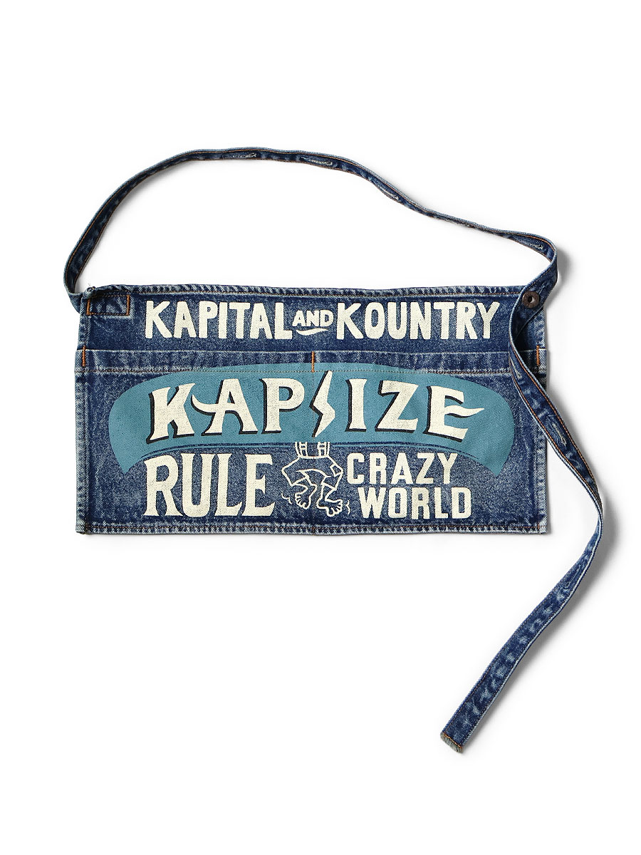 13ozデニム ダメージドショートアドエプロン(KAPSIZE RULEpt