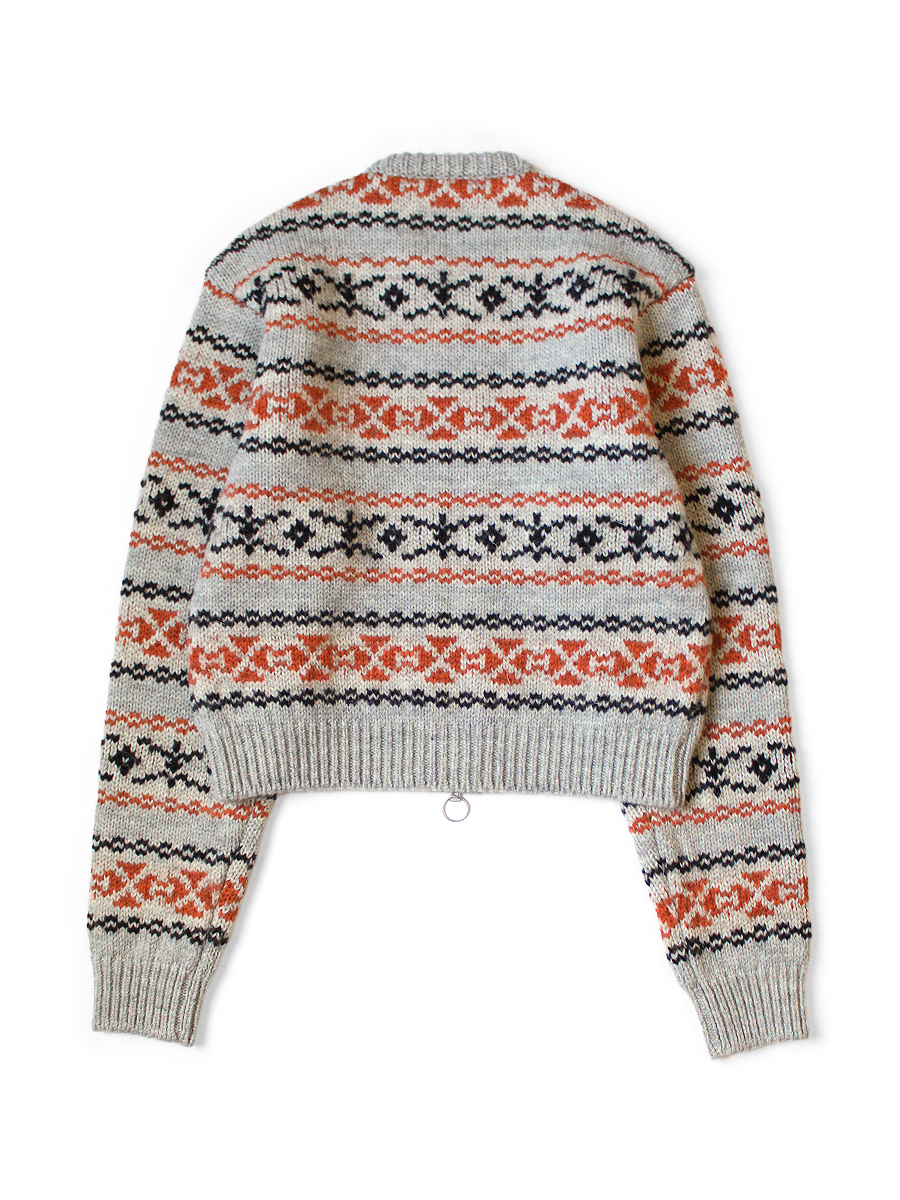 3G ウール Yellowknifeフェアアイル ZIPショートカーディガン | KAPITAL