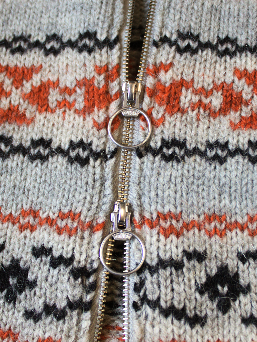 3G ウール Yellowknifeフェアアイル ZIPショートカーディガン | KAPITAL