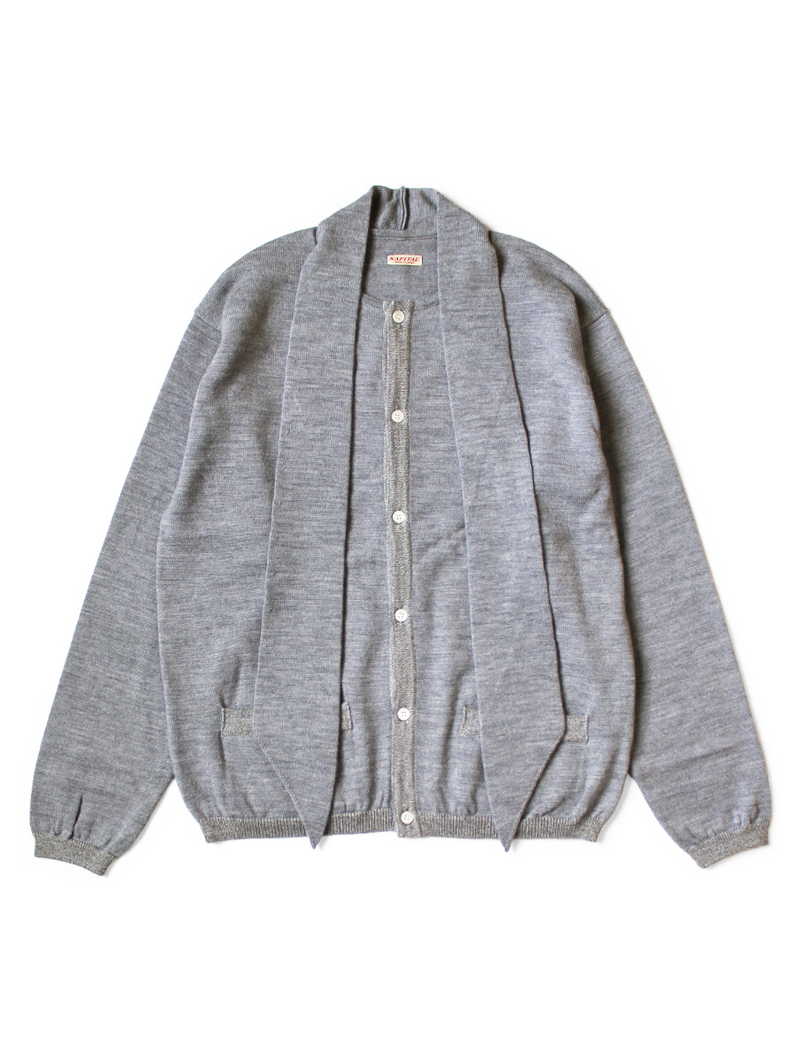 12G ニット ボウタイカーディガン(L`s) (Size1) 12G ニット ボウタイカーディガン(L`s) | KAPITAL